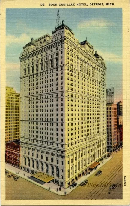 Postcard - Book Cadillac Hotel, Detroit, Mich.