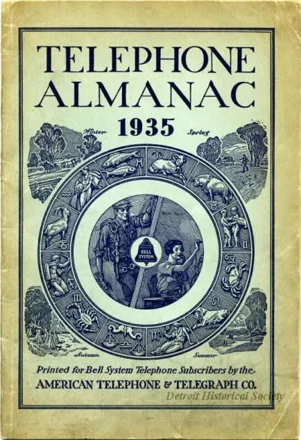 Booklet - Telephone Almanac, 1935