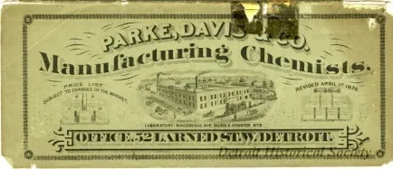 Catalog - Parke, Davis & Co. Manufacturing Chemists, Price List, Revised April 1st, 1876