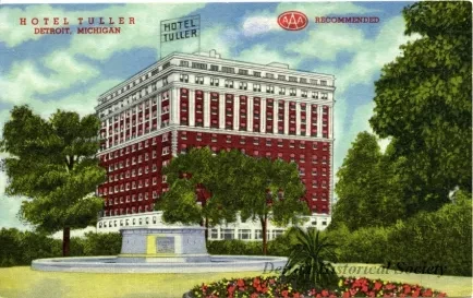 Postcard - Hotel Tuller, Detroit, Mich.