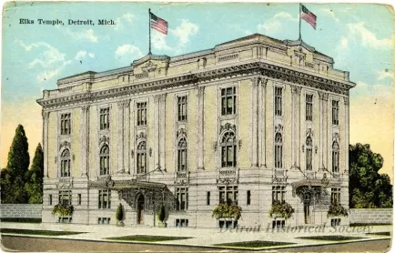 Postcard - Elks Temple, Detroit, Mich. - Elk's Temple, Detroit, Mich.