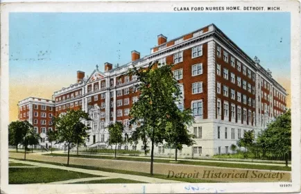 Postcard - Clara Ford Nurses Home, Detroit, Mich.
