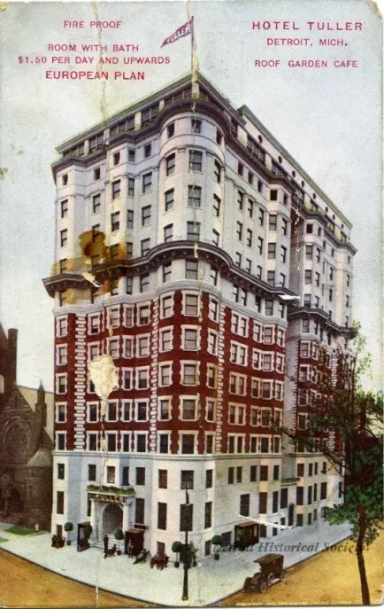 Postcard - Hotel Tuller, Detroit, Mich.