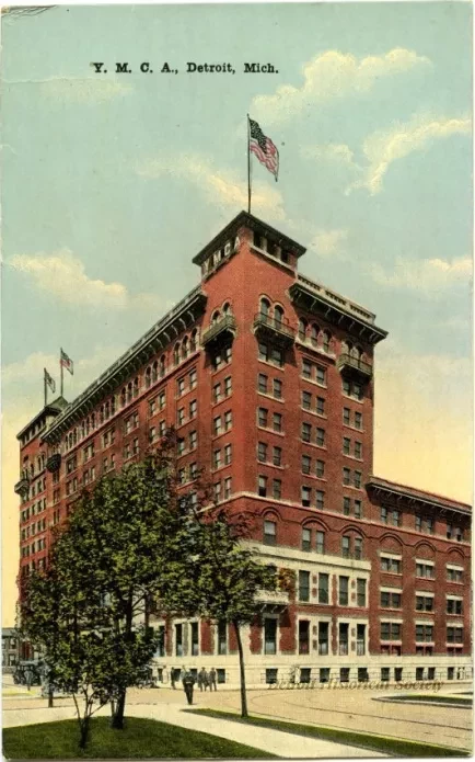 Postcard - Y.M.C.A. Building, Detroit, Mich. - Y.M.C.A., Detroit, Mich.