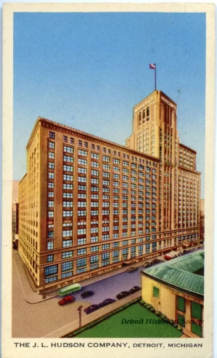 Postcard - The J. L. Hudson Company, Detroit, Michigan