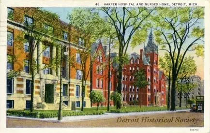 Postcard - Harper Hospital and Nurses Home, Detroit, Mich. - Harper Hospital and Nurses Home, Detroit, Mich.