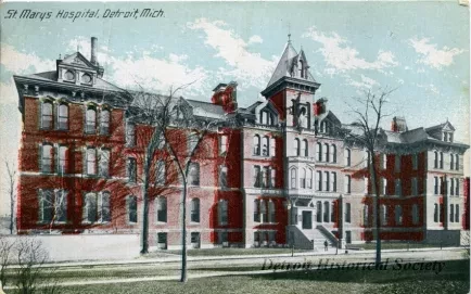 Postcard - St. Mary's Hospital, Detroit, Mich. - St. Mary's Hospital, Detroit, Mich.