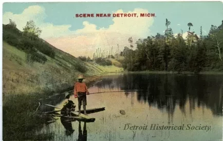Postcard - Scene Near Detroit, Mich.