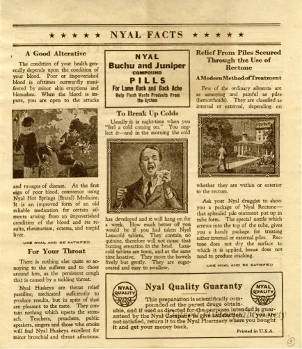 Handbill - Nyal Facts