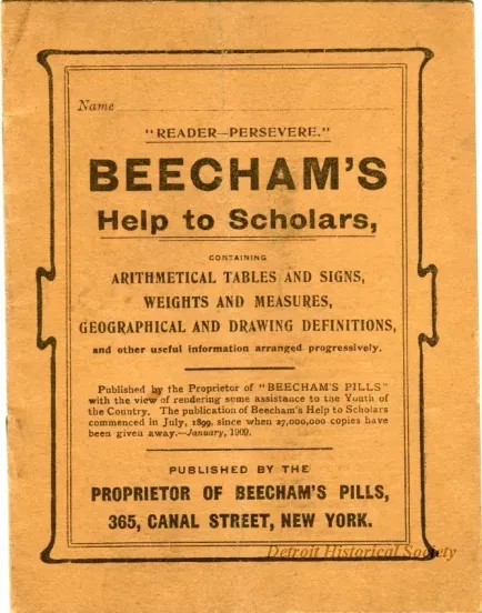 Booklet - Beecham's Help to Scholars