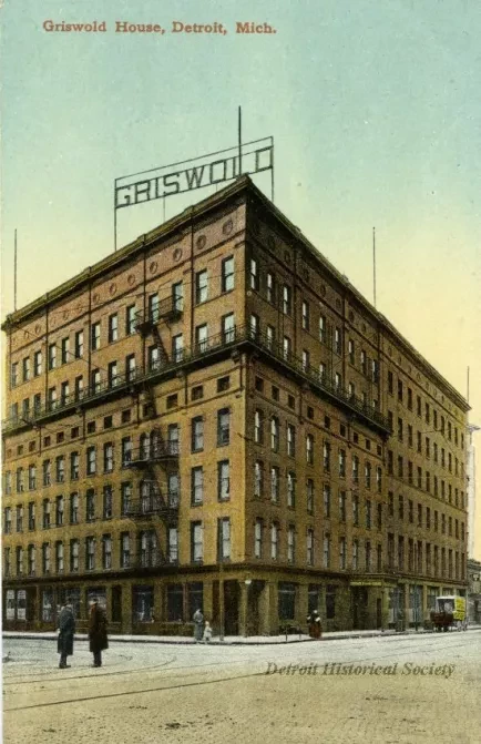 Postcard - Griswold House, Detroit, Mich.
