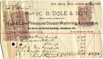 Receipt - C. B. Dole & Son