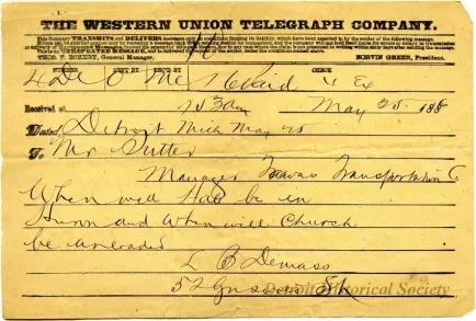 Telegram - The Western Union Telegraph Company