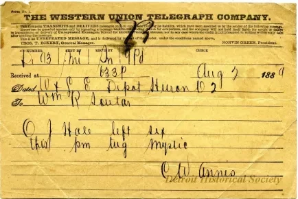Telegram - The Western Union Telegraph Company