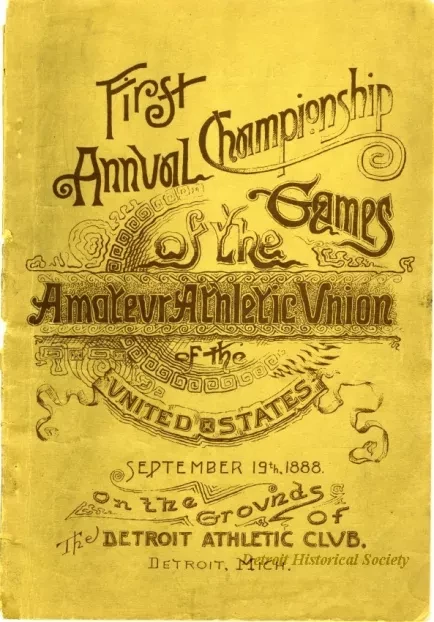Program - First Annual Championship Games of the Amateur Athletic Union of the United States