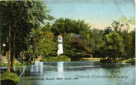 Postcard - Light House, Palmer Park, Detroit, Mich.