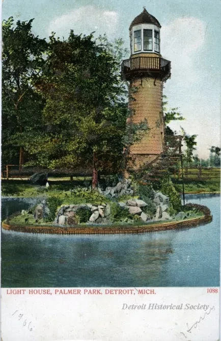 Postcard - Light House, Palmer Park, Detroit, Mich.