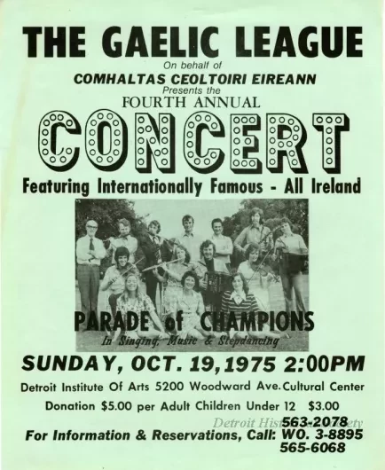 Flyer - The Gaelic League 
Fourth Annual Concert