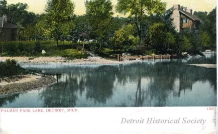 Postcard - Palmer Park Lake, Detroit, Mich.