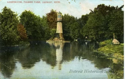 Postcard - Lighthouse, Palmer Park, Detroit, Mich.
