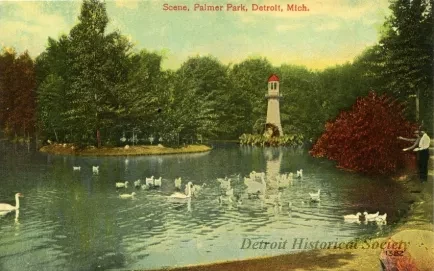 Postcard - Scene, Palmer Park, Detroit, Mich.