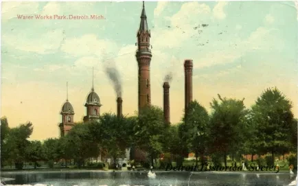 Postcard - Water Works Park, Detroit, Mich. - Water Works Park, Detroit, Mich.