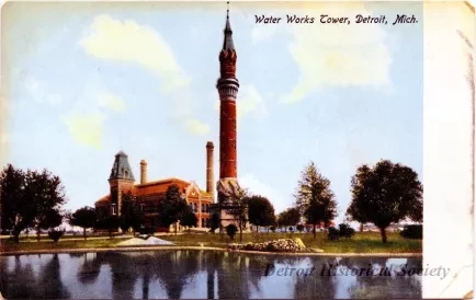 Postcard - Water Works Tower, Detroit, Mich. - Water Works Tower, Detroit, Mich.