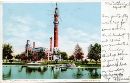 Postcard - Waterworks Park, Detroit, Mich. - Waterworks Park, Detroit, Mich.