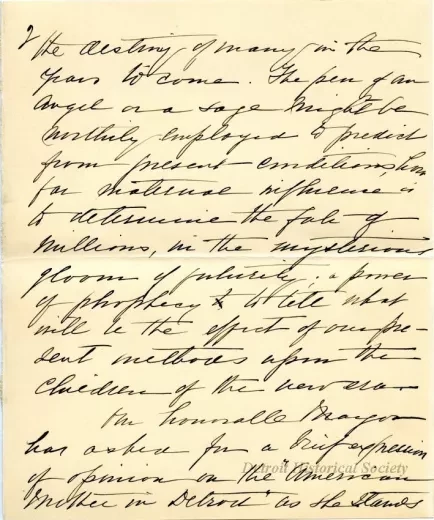 Letter - The American Mother in Detroit