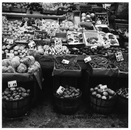 Print, Photographic - Vegetable Stand - Gratiot Central Market