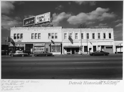 Print, Photographic - On E. Jefferson at Corner of Meldrum St. Looking North