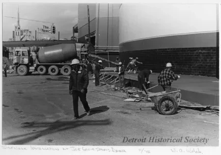 Print, Photographic - Sidewalk Installation at Joe Louis Sports Arena