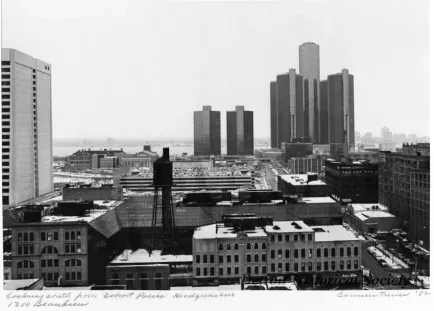 Print, Photographic - Looking South From Detroit Police Headquarters, 1300 Beaubien