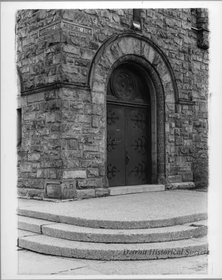Print, Photographic - Catholic Church, Woodward Ave - detail