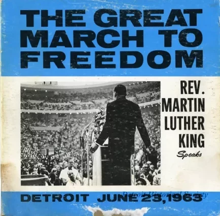 Album, Record - The Great March to Freedom, Rev. Martin Luther King Speaks, Detroit June 23, 1963