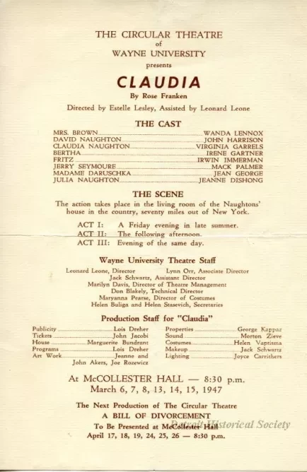 Program, Theater