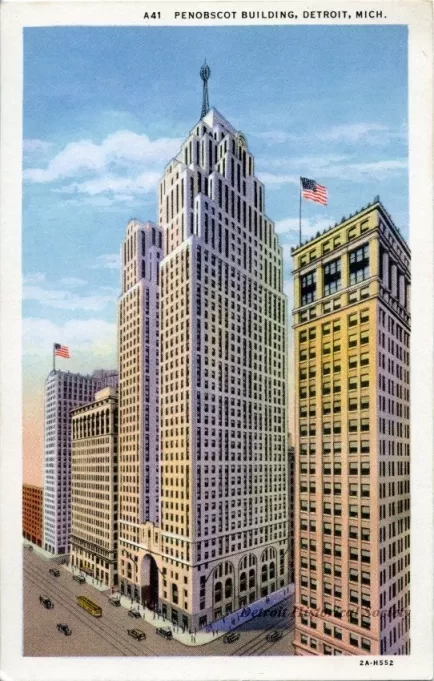 Postcard - Penobscot Building, Detroit, Mich.