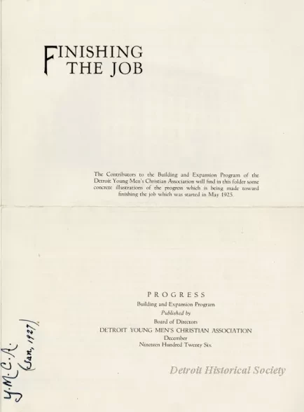Newsletter - Finishing the Job, Progress Building and Expansion Program