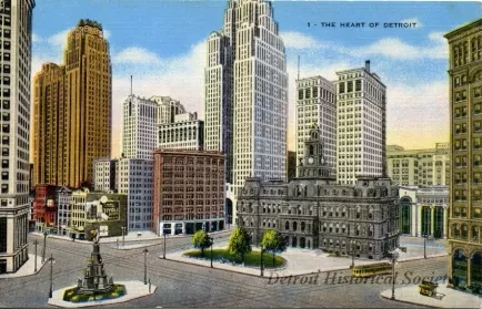 Postcard - The Heart of Detroit