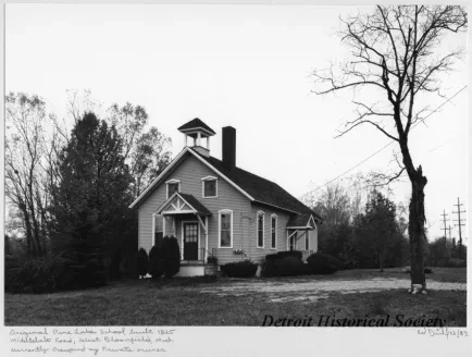 Print, Photographic - Original Pine Lake School built 1825