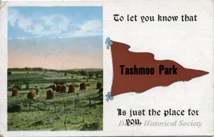 Postcard - To let you know that Tashmoo Park Is just the place for you.