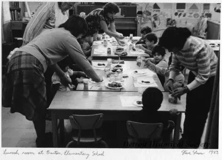 Print, Photographic - Lunch Room at Burton Elementary School
