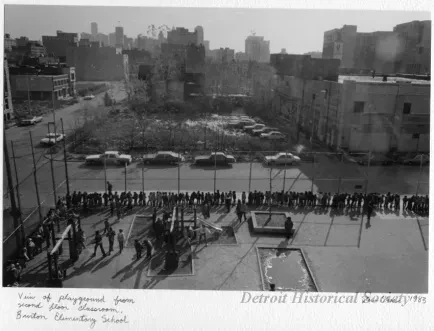 Print, Photographic - View of Playground From Second Floor Classroom