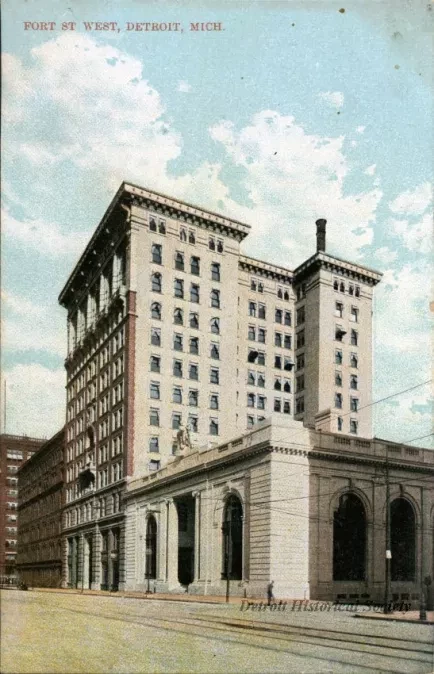 Postcard - Fort St West, Detroit, Mich.