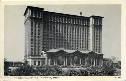 Postcard - Michigan Central Depot, Detroit, Mich.