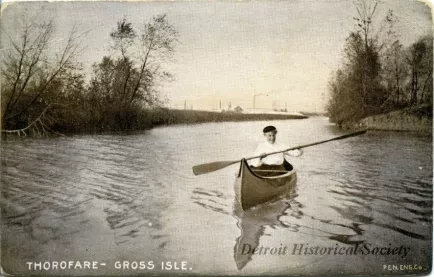 Postcard - Thorofare - Gross Isle.