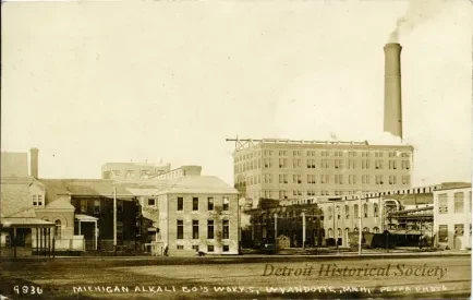 Postcard - Michigan Alkali Co's Works, Wyandotte, Mich.