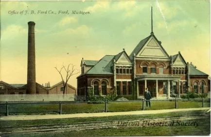 Postcard - Office of J.B. Ford Co., Ford, Michigan.