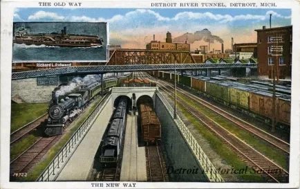 Postcard - Detroit River Tunnel, Detroit, Mich.