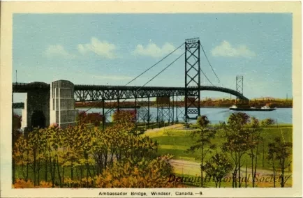 Postcard - Ambassador Bridge, Windsor, Canada